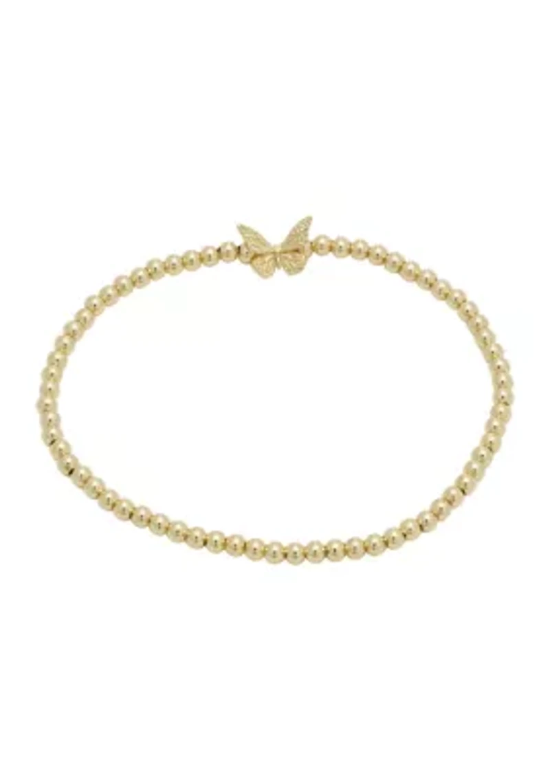 Butterfly Beaded Stretch Bracelet