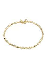 Butterfly Beaded Stretch Bracelet