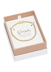 Butterfly Beaded Stretch Bracelet