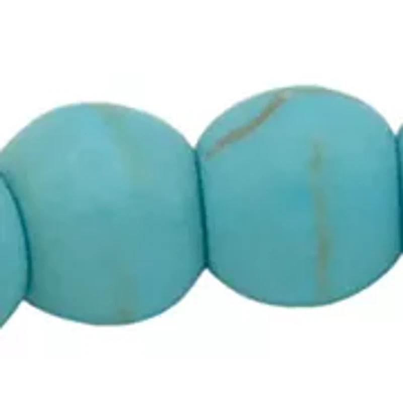 Gold Tone Bar Turquoise Beaded Cross Charm Bracelet