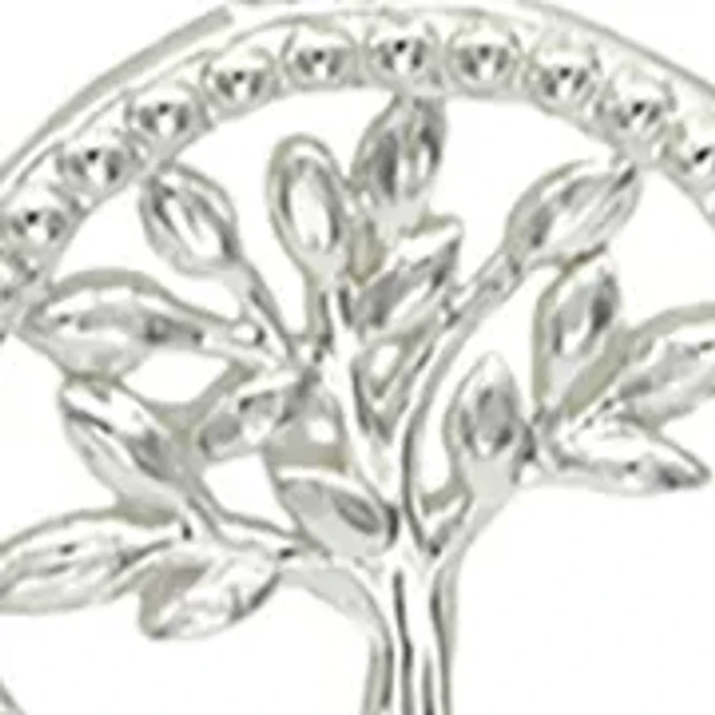 Silver Tone Beaded and Leather Trio Bracelet Set with Tree of Life Charm