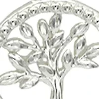 Silver Tone Beaded and Leather Trio Bracelet Set with Tree of Life Charm