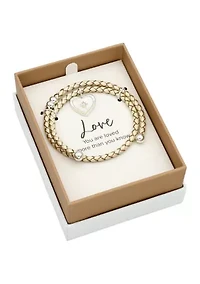 Lab Created Silver Tone Leather Coil MOP Heart Charm Bracelet