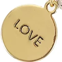 Gold Tone Grey Pink with Cross Charm Bracelet Duo Set