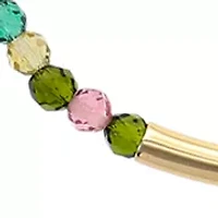 Gold Tone Bracelet Trio with Multi Beaded Bracelet Set