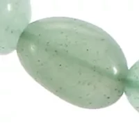 Silver Tone Chain and Aventurine Bead Bracelet Duo