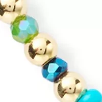 Beaded Initial Stretch Bracelet 