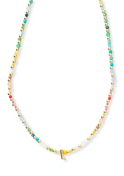 Beaded Initial Stretch Bracelet 