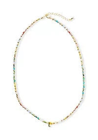 Beaded Initial Stretch Bracelet 