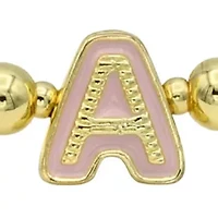 Initial Charm Multi Beaded Bracelet Set