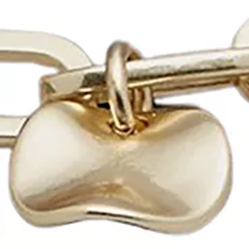 Two Tone Charm Chain Bracelet