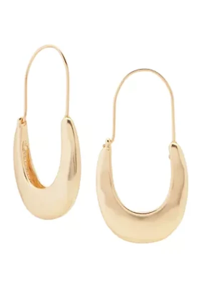 Hammered Modern Hoop Earrings