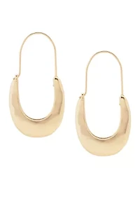 Hammered Modern Hoop Earrings