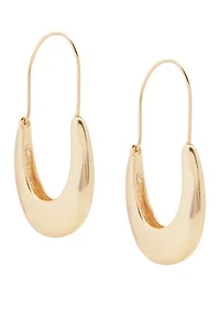 Hammered Modern Hoop Earrings