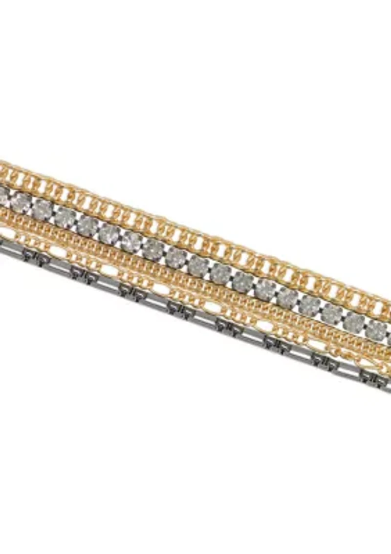 Ox and Sparkle Layered Bracelet