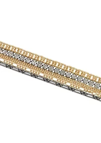 Ox and Sparkle Layered Bracelet