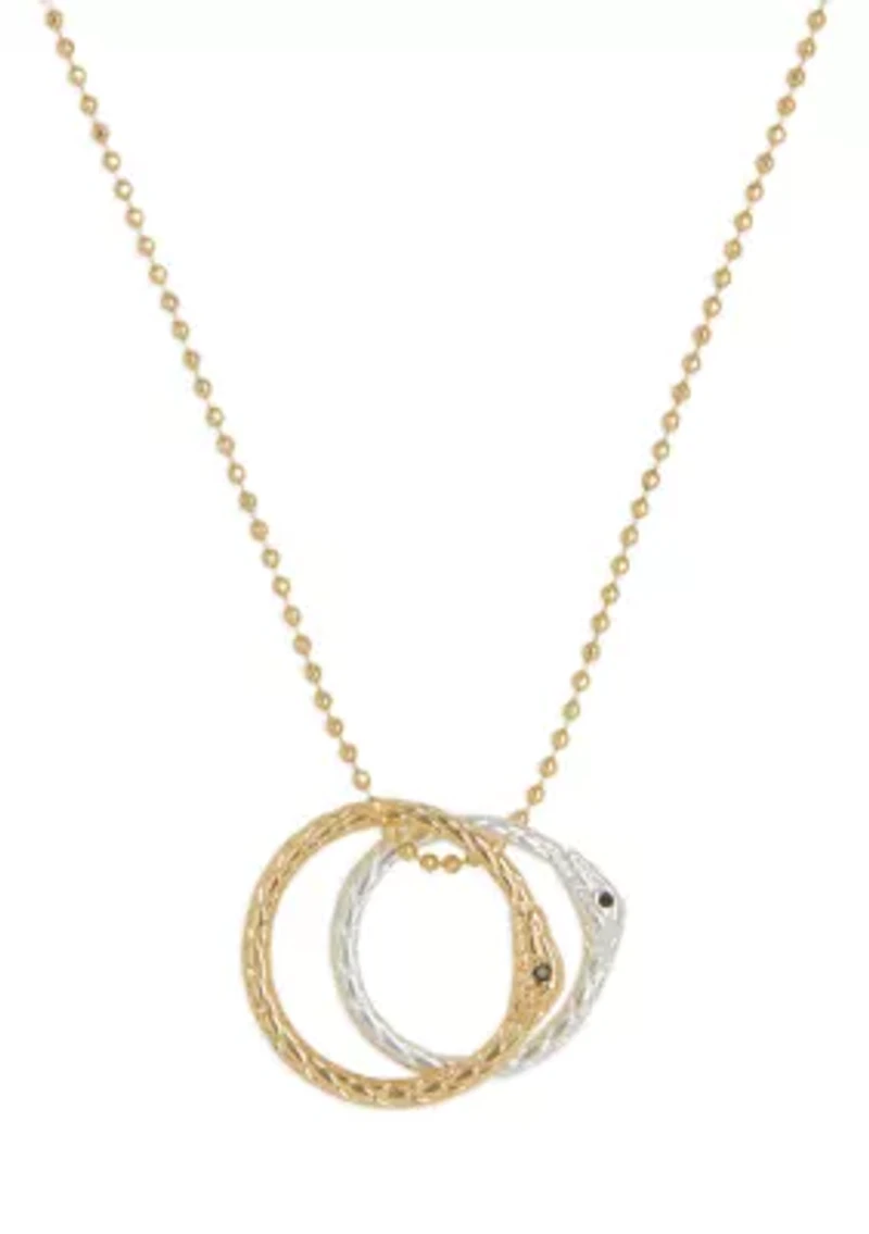 Continuous Snake Pendant Necklace