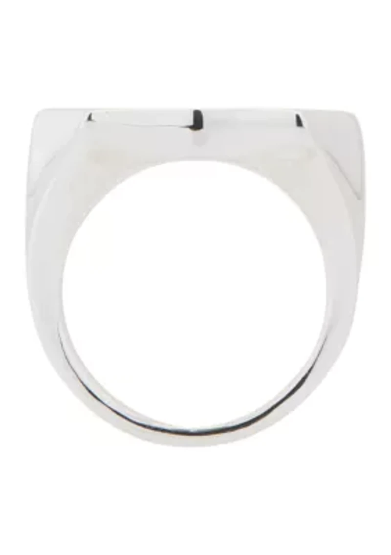 Silver Tone Open Star Ring