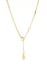 Gold Tone Ocean View Pendant Necklace