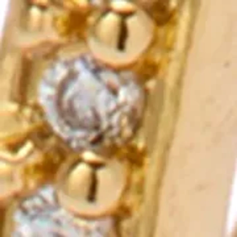 Lab Grown Plated Hoop Clear Cubic Zirconia Earrings