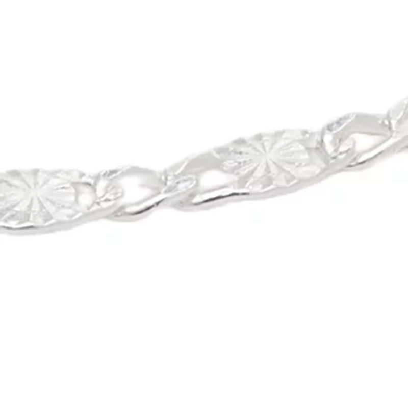 Sterling Silver Disc Chain Bracelet