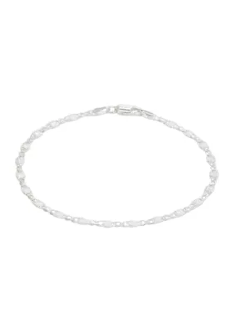 Sterling Silver Disc Chain Bracelet