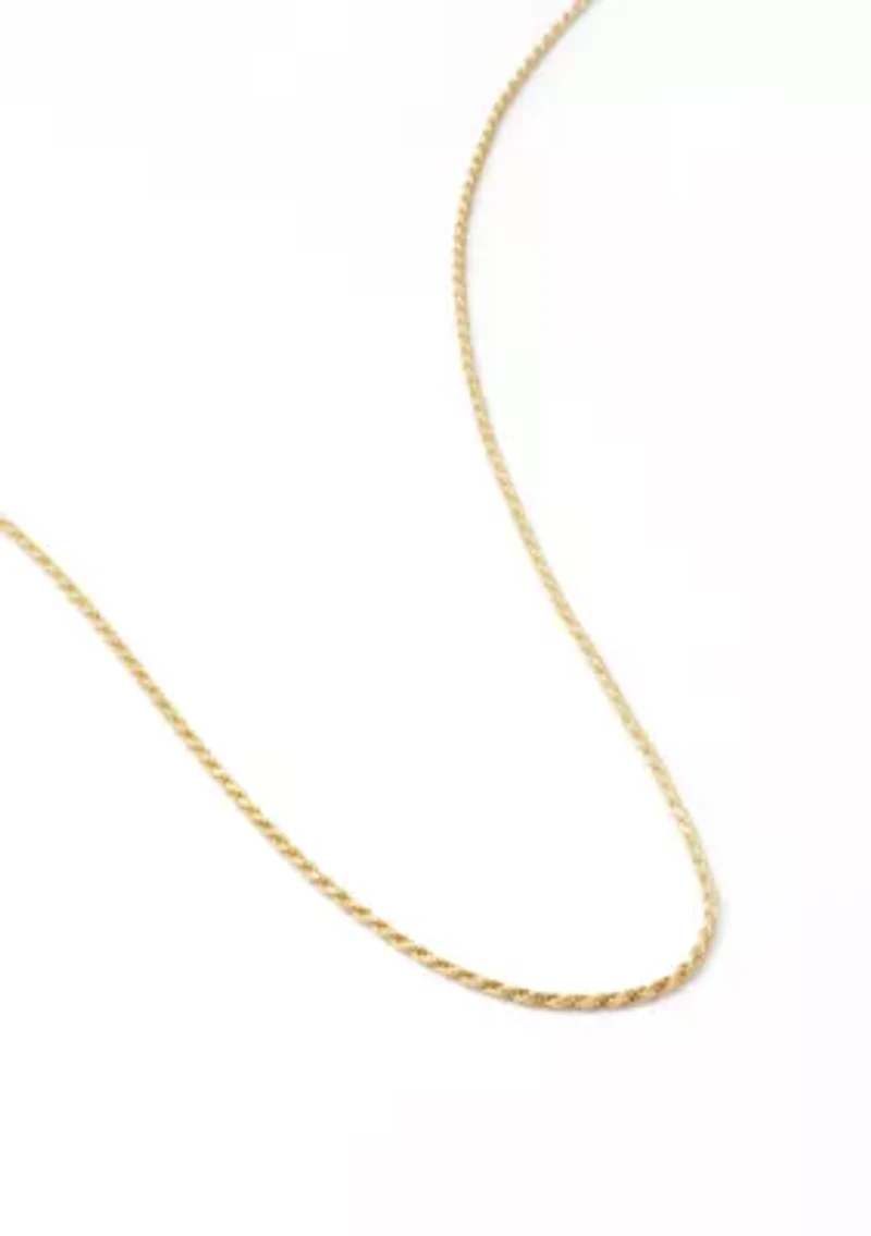 Gold Over Sterling Silver Chain Necklace
