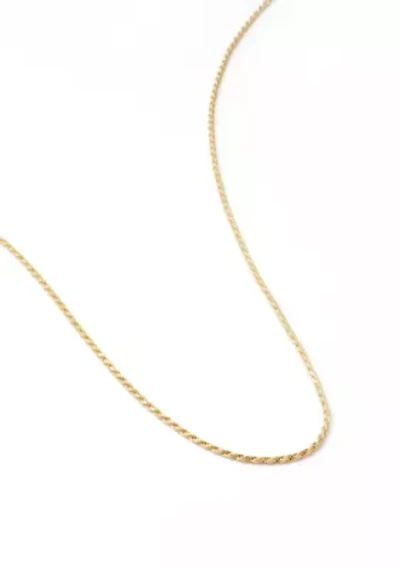 Gold Over Sterling Silver Chain Necklace