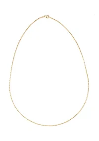 Gold Over Sterling Silver Chain Necklace
