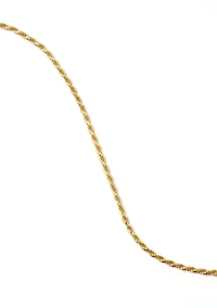 Gold Over Sterling Silver Chain Necklace