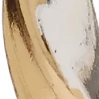 Sterling Silver Two Tone Twist Hoop Earrings