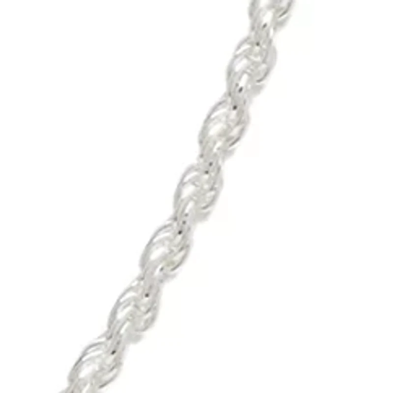 Sterling Silver Small 18'' Rope Chain Necklace