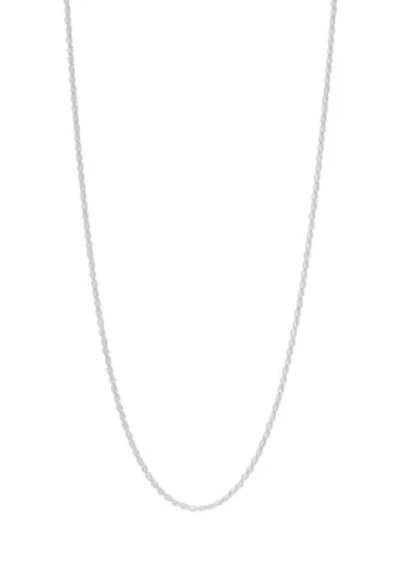 Sterling Silver Small 18'' Rope Chain Necklace