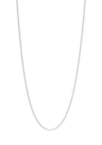 Sterling Silver Small 18'' Rope Chain Necklace