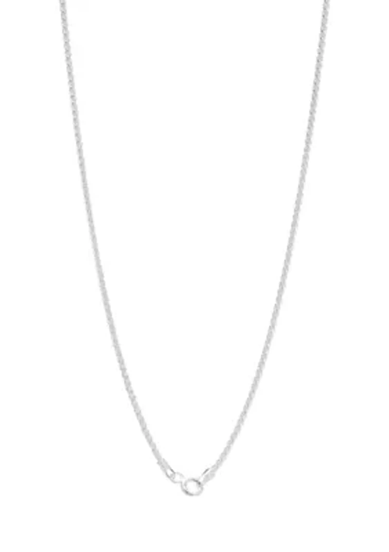 Sterling Silver Spiga 18'' Chain Necklace