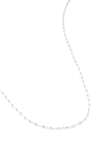Sterling Silver Chain Bead Necklace