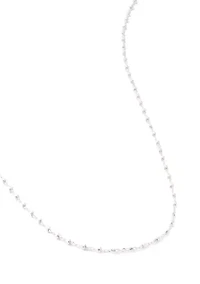Sterling Silver Chain Bead Necklace