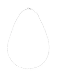 Sterling Silver Chain Bead Necklace