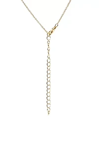 Gold Plated Pearl Pendant Necklace and Stud Set