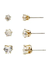 Gold Plated Drop Earring and Stud Set
