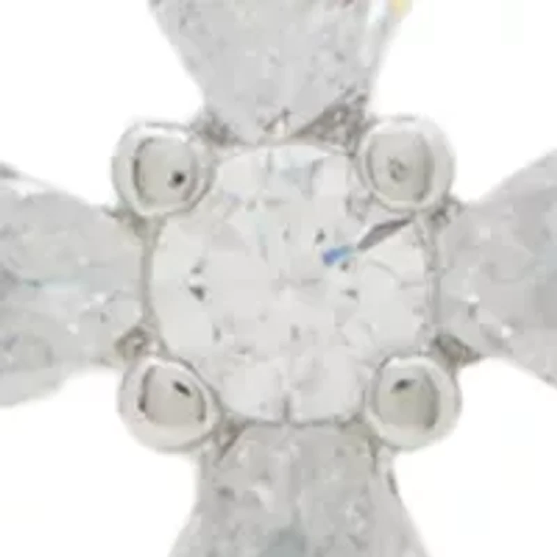 Sterling Silver Cross Stud Earring Set