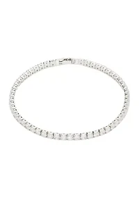 Sterling Silver Round Stone Tennis Bracelet