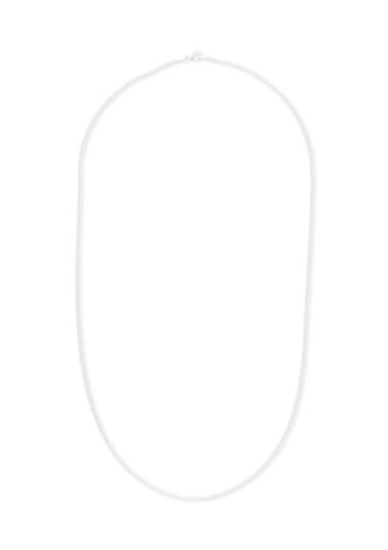 Lab Grown Rope Chain Necklace Sterling Silver