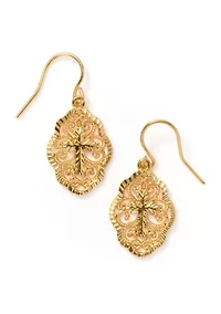 Fine Gold-Plated Filigree Drop Earrings