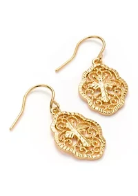 Fine Gold-Plated Filigree Drop Earrings