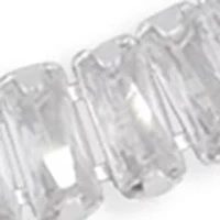 Silver Plated Baguette Cubic Zirconia Tennis Bracelet