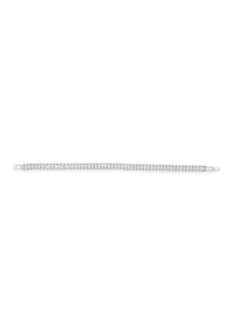 Silver Plated Baguette Cubic Zirconia Tennis Bracelet