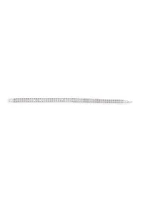 Silver Plated Baguette Cubic Zirconia Tennis Bracelet