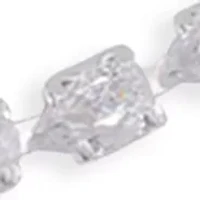 Silver Plated Oval Cubic Zirconia Tennis Bracelet