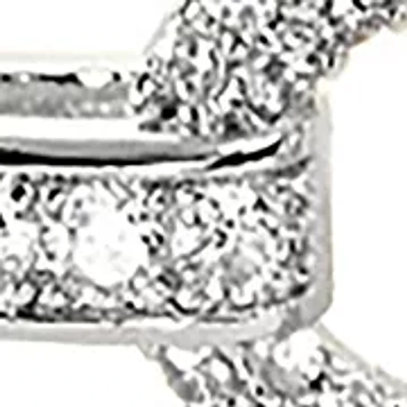 Silver Plated CZ Belt Hinged Bangle Bracelet